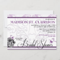 Birds & Florishes Fancy  Bridal Shower Invitation