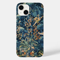 BIRDS ,FLOWERS AND CABBAGE LEAVES ,Blue