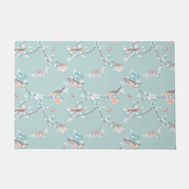 Birds & Flowers Doormat (Front)