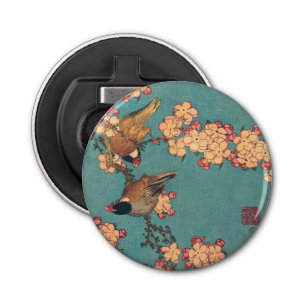 Birds Flowers Hokusai Japanese Art Bottle Opener