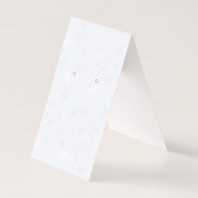 Birds & Flowers Pastel Tent Earring Display Cards (Front)
