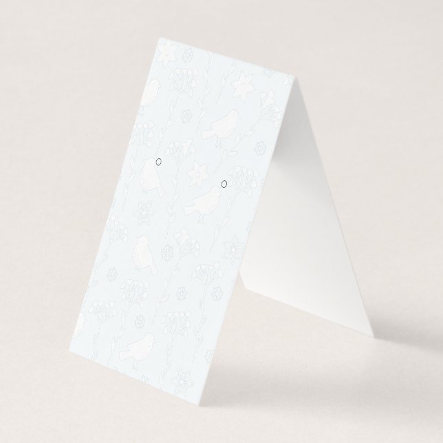 Birds & Flowers Pastel Tent Earring Display Cards (Front)
