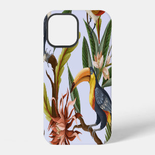 Birds & Flowers: Tropical Vintage Pattern. iPhone 12 Case