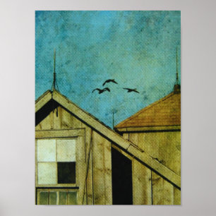 Birds Fly Over Poster