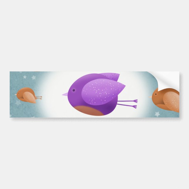 Birds Flying Bumper Sticker (Front)