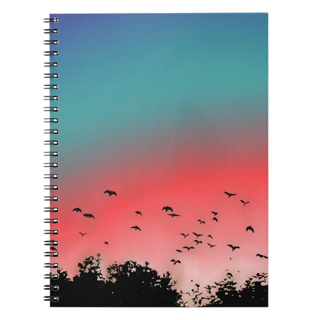 Birds flying High Spiral Notebook (Front)