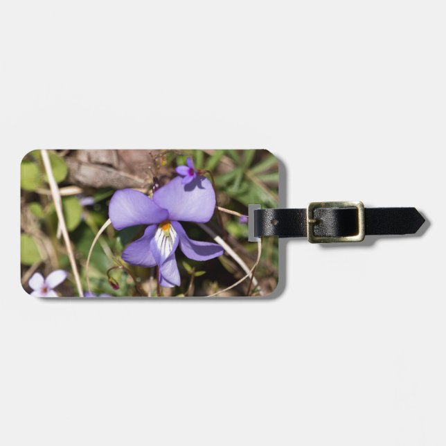 Birds-Foot Violet w/ Bluets Luggage Tag (Front Horizontal)