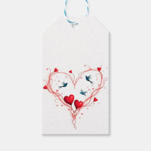 Birds for Valentine's Day Gift Tags