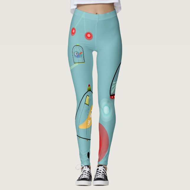 Birds in a cage leggings (Front)