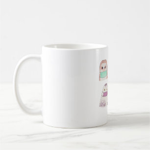Birds in face masks. 2020 birds coffee mug