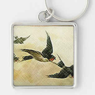 Birds In Flight Key Ring