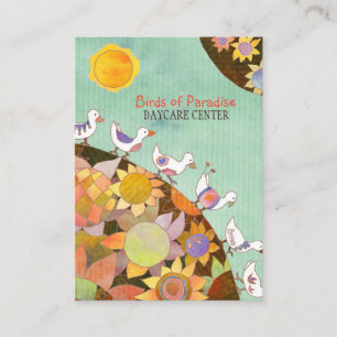 Birds in Flower Land Whimsical Business Cards