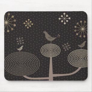 Birds In Love Design3 Black Mousepad