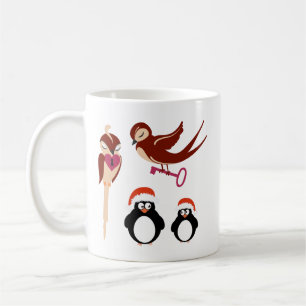 Birds in Love Key to my Heart Penguin Coffee Mug
