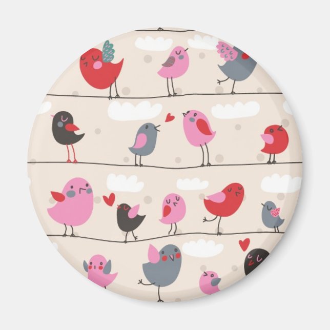 Birds in Love Magnet (Front)
