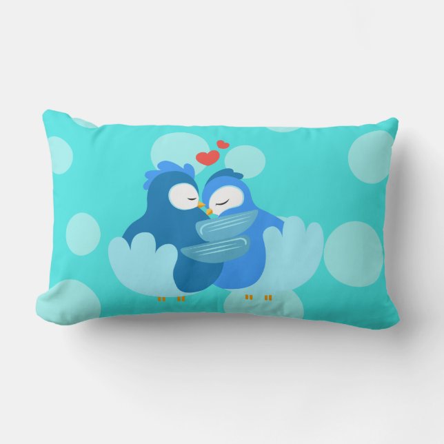 Birds in love pillow (Front)