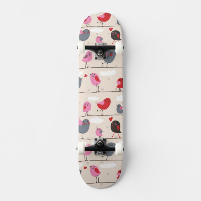 Birds in Love Skateboard (Front)