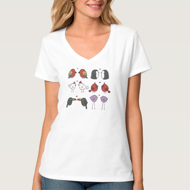 Birds In Love  T-Shirt (Front)