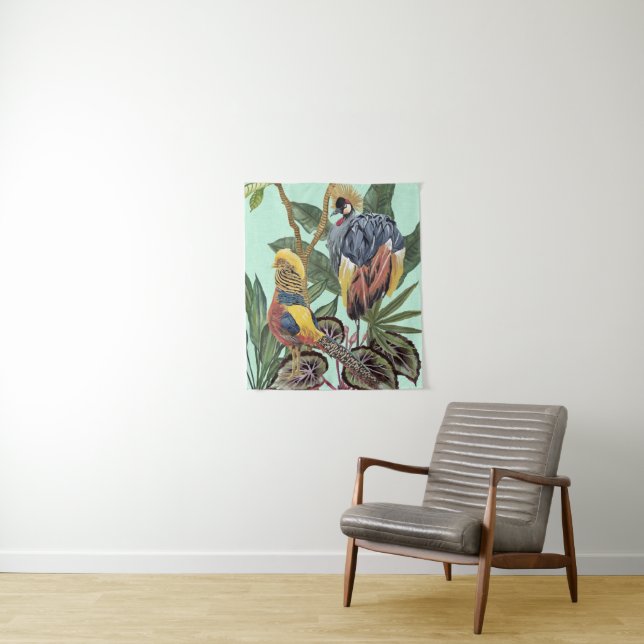 Birds in Paradise - Large Birds Tapestry (In Situ)
