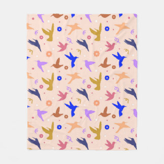 Birds in the Air Fleece Blanket