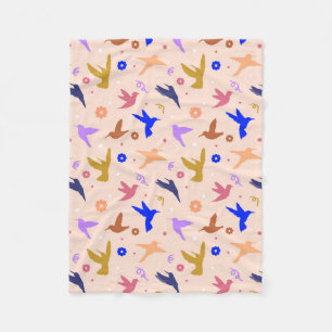 Birds in the Air Fleece Blanket