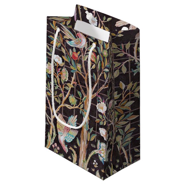 Birds in The Flower Garden, William Morris Small Gift Bag (Front Angled)