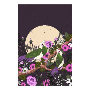Birds In the Flowers Photo Print