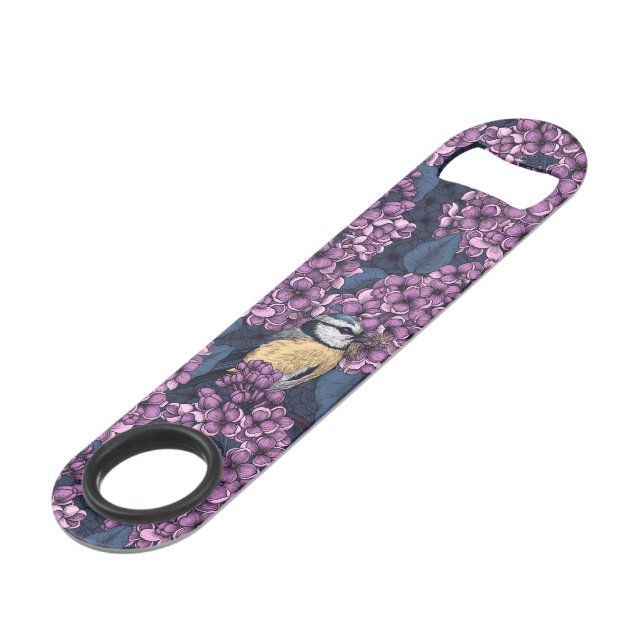 Birds in violet lilac garden (Front Angled)