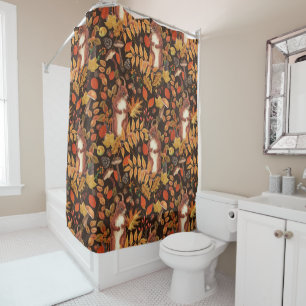 Birds in violet lilac garden shower curtain