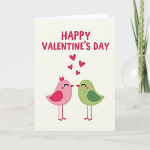 Birds Love Valentines Day Card