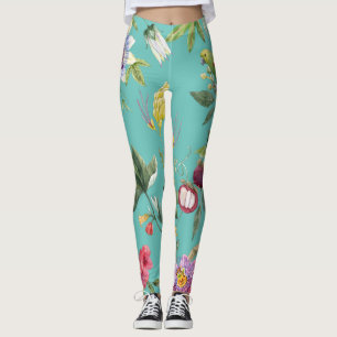 Birds Lover And Flowers Summer  Leggings