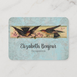 Birds Meeting PAPER, COLOR & SIZE OPTIONS - Large Business Card