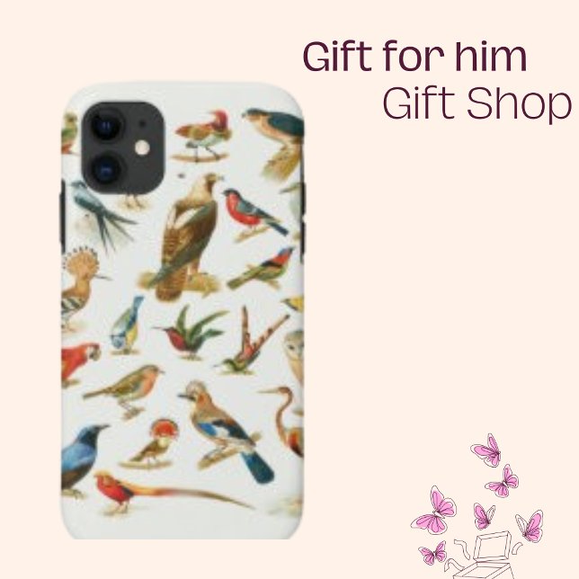    Birds Minimalist Colourful Species Modern Case-Mate iPhone Case (Creator Uploaded)