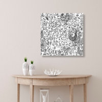 Birds Modern Black and White Hand Drawn Art
