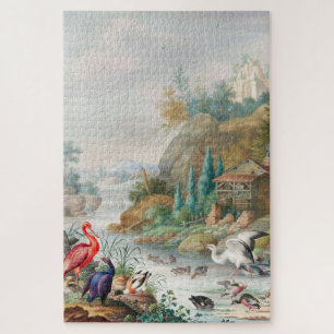 Birds near a Mountain Stream Herman Henstenburg Jigsaw Puzzle