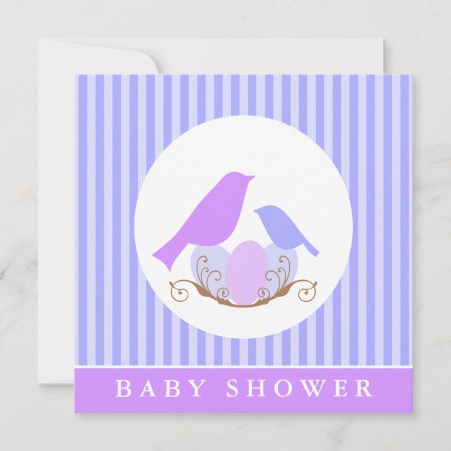 Birds Nest Baby Shower Invitation (Front)