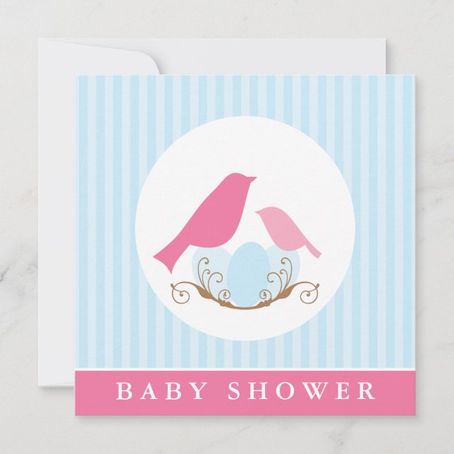 Birds Nest Baby Shower Invitation (Front)