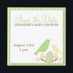 Birds Nest Baby Shower Save the Date magnets<br><div class="desc">Art © Cocoa Studio</div>