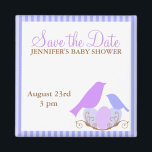 Birds Nest Baby Shower Save the Date magnets<br><div class="desc">Art © Cocoa Studio</div>