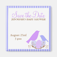 Birds Nest Baby Shower Save the Date magnets