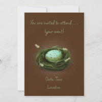 Bird's Nest With Blue Speckled Egg Custom