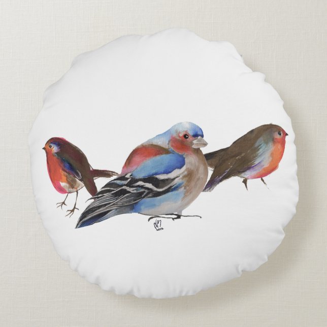 Birds of a feather 2011 round cushion (Back)