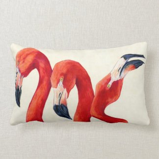 Birds Of A feather - Flamingo Pillow