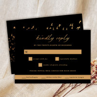 Birds of a Feather Gold and Black Wedding
