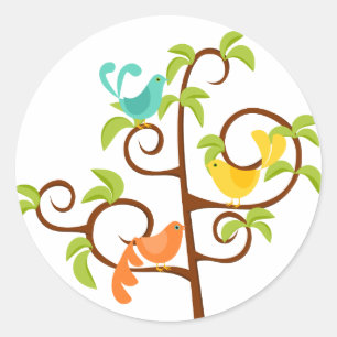 Birds of a Tree Classic Round Sticker
