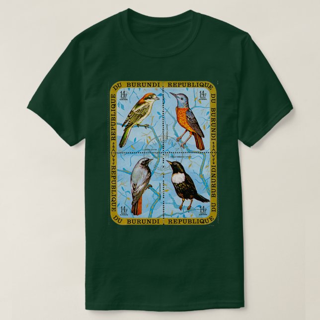 Birds of Burundi Print T-Shirt (Design Front)