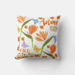 Birds of paradise Autumn Cushion