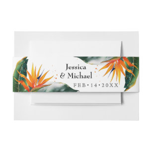  Birds of Paradise Bliss  Invitation Belly Band