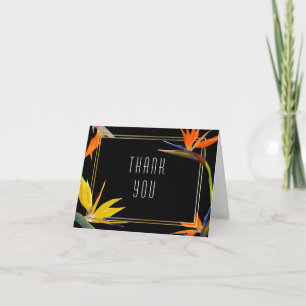 Birds of paradise Floral Thank You Card