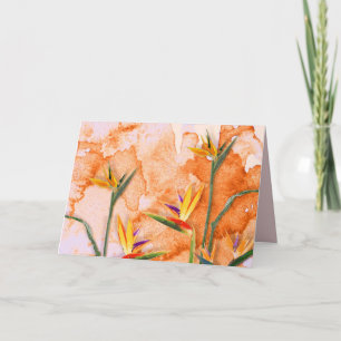 Birds of Paradise in Bloom Thank You Card